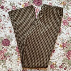 Princess Polly Brown Plaid Flared Pants